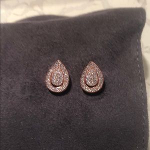 Touchstone rose gold earrings
